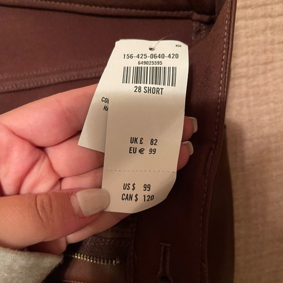 Abercrombie & Fitch Vegan Leather Pants Size 6 Short - Picture 6 of 6